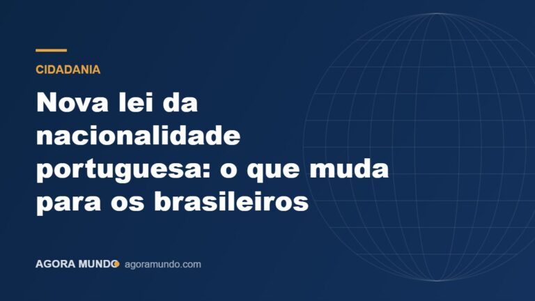 Nova lei da nacionalidade portuguesa: o que muda para os brasileiros